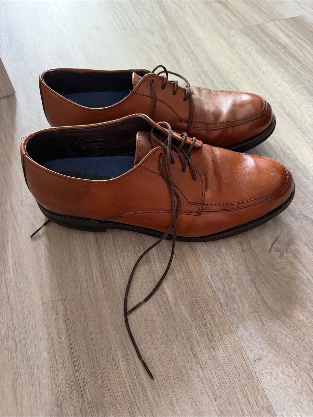 Allen Edmonds leather road warriors lace up shoes size 7.5 EEE wide